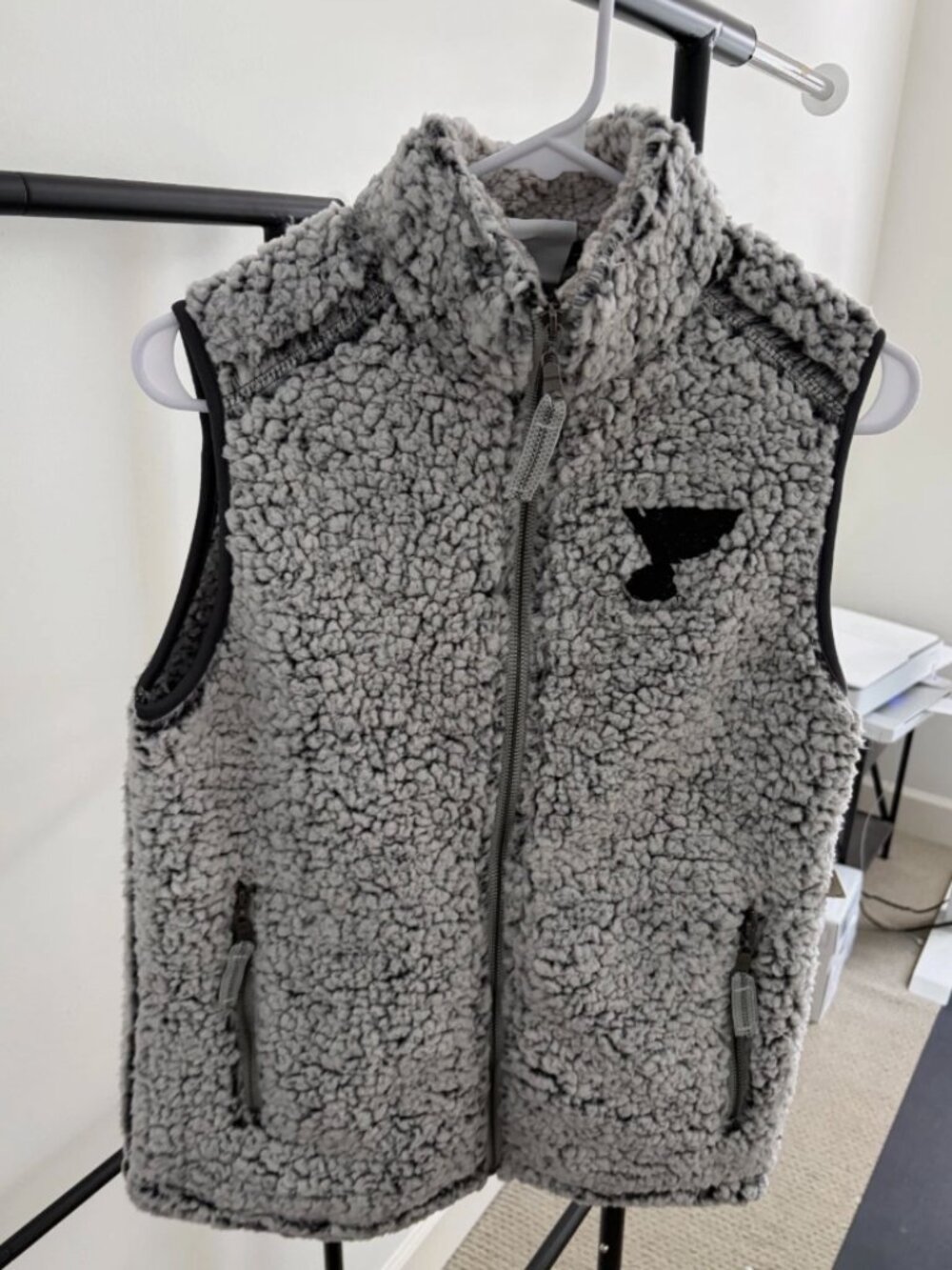 Share St. Louis Blues J. America Women’s Sherpa Fleece Vest Gray Size Small NWT
